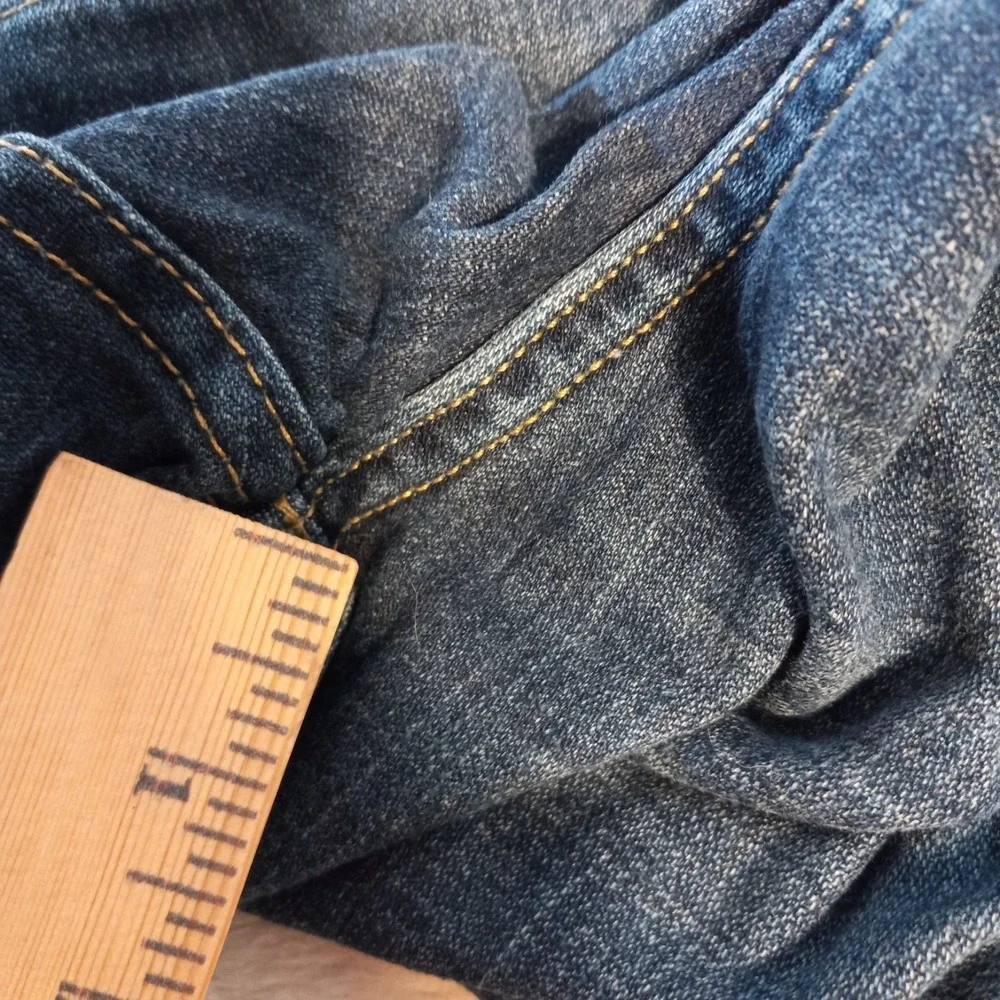 Levi 513 Slim Straight Jeans Mens 34x32 Blue Denim Stretch Pants